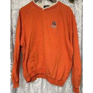 Antigua Oregon State OSU Beavers Sweatshirt Mens XL Orange Pullover V Neck Crew